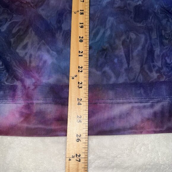 Athleta Oversized Mesh T-Shirt Top-Short Sleeve-Purple Blue Pink-XXS - Picture 4 of 5